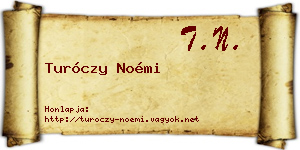 Turóczy Noémi névjegykártya